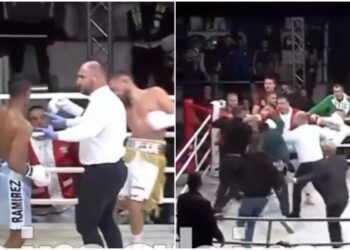 Χαμός σε αγώνα πυγμαχίας στην Αλβανία με «ντου» θεατών στο ρινγκ (video)