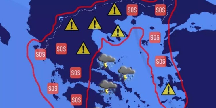 Alldaynews.gr Για επικίνδυνα φαινόμενα και πλημμύρες το Σάββατο προειδοποιεί ο Καλλιάνος – Ποιες περιοχές είναι στο «κόκκινο» – Δείτε τον χάρτη