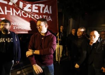 Κατέβηκε στην πορεία για το Πολυτεχνείο ο Στέφανος Κασσελάκης