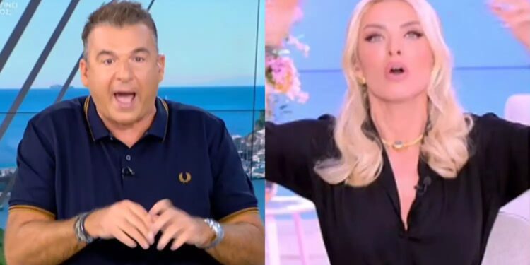 Alldaynews.gr Γιώργος Λιάγκας και Κατερίνα Καινούργιου σε πρωτοφανές επεισόδιο στον αέρα: «Ξεφτιλίκι! Κατιναριό!»