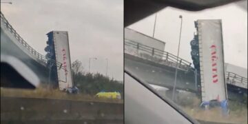 Alldaynews.gr Τροχαίο – σοκ στη Θεσσαλονίκη: Νταλίκα έπεσε από γέφυρα στην Περιφερειακή (φωτο, video)