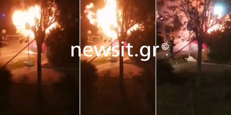 Alldaynews.gr Η στιγμή που το αυτοκίνητο του 44χρονου τυλίγεται στις φλόγες – «Ήταν σταθμευμένο πολλή ώρα» περιέγραψαν γείτονες