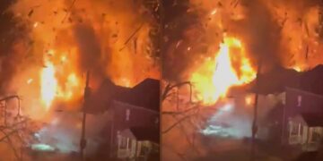 ΗΠΑ: Τεράστια έκρηξη σημειώθηκε σε σπίτι κατά τη διάρκεια αστυνομικής έρευνας – Απίστευτο βίντεο