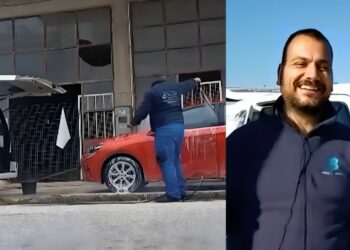 Λαρισαίος με επιχειρηματικό δαιμόνιο: Έφτιαξε κινητό πλυντήριο, γυρίζει σε όλη την πόλη και πλένει από αυτοκίνητα… μέχρι καναπέδες!