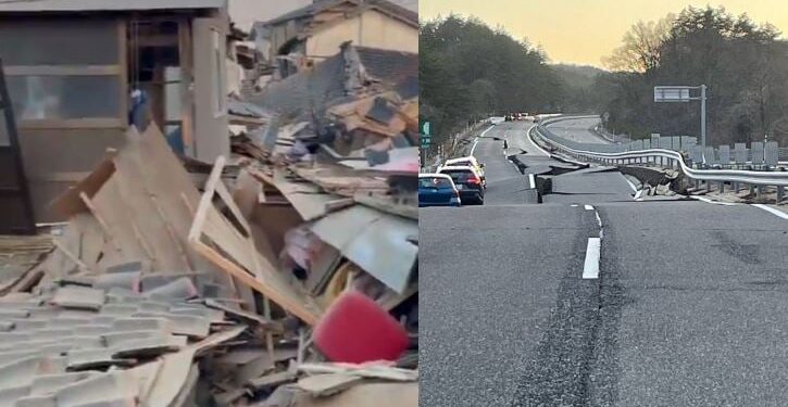 Σεισμός 7,6 στην Ιαπωνία: Κατέρρευσαν σπίτια, «άνοιξαν» δρόμοι – Συναγερμός για τσουνάμι και κύματα 5 μέτρων