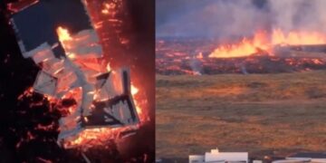 Alldaynews.gr Στο έλεος της λάβας τα σπίτια σε πόλη στην Ισλανδία: «Στιγμές αποκάλυψης» (video)