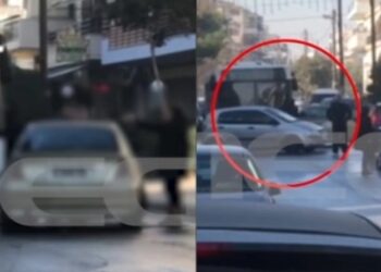 Άγριο ξύλο στη Θεσσαλονίκη μετά από τρακάρισμα αυτοκινήτου με λεωφορείο του ΟΑΣΘ (video)