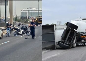 Τροχαίο ατύχημα στον Κηφισό: Στο νοσοκομείο 2 βρέφη από σύγκρουση φορτηγών