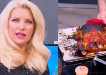 Ελένη Μενεγάκη: Κάρβοuνο το κοτόπουλο που ετοίμασε ο Γιώργος Παπακώστας