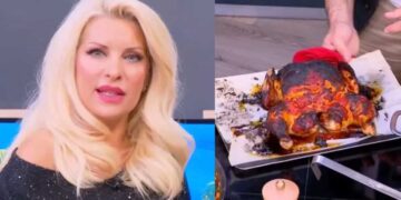 Alldaynews.gr Ελένη Μενεγάκη: Κάρβοuνο το κοτόπουλο που ετοίμασε ο Γιώργος Παπακώστας