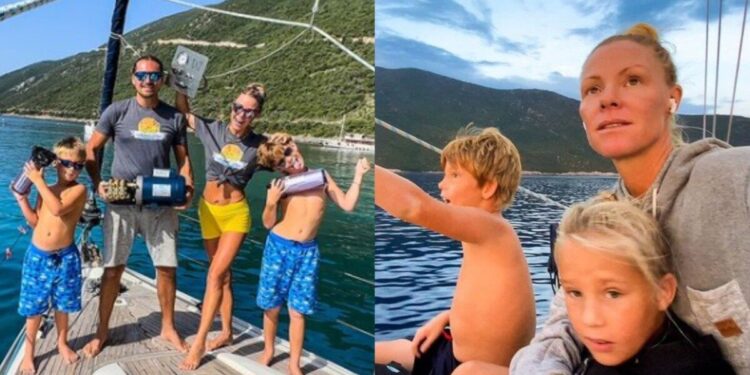 Έκαναν το όνειρό τους πραγματικότητα: Ζευγάρι παράτησε τη Βρετανία & ζει με τα 2 παιδιά του σε σκάφος στην Ελλάδα