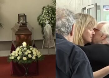 Γιάννης Φέρτης: Συντετριμμένη η Μαρίνα Ψάλτη στην κηδεία, έπεσε στην αγκαλιά της Ξένιας Καλογεροπούλου (φωτο, video)