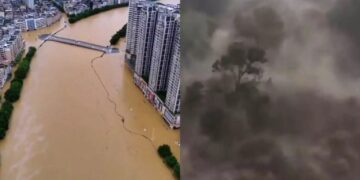 Alldaynews.gr Ποτάμια νερού «καταπίνουν» τα πάντα και βυθίζουν ολόκληρες πόλεις – Τρομακτικές εικόνες από τις πλημμύρες στην Κίνα