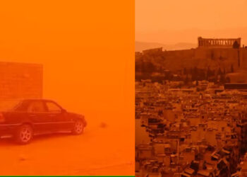 Αφρικανική σκόνη: «Πνiγnκαν» Αρχαία Ολυμπία, Καλαμάτα και Αττική – Συγκλονιστικές εικόνες από όλη την Ελλάδα