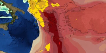 Alldaynews.gr Καιρός: Εκρηκτικό κοκτέιλ αφρικανικής σκόνης με λασποβροχές την Τρίτη – Νέοι χάρτες με τις «κόκκινες περιοχές»