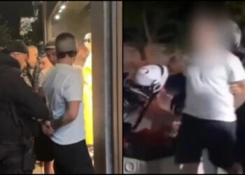 Η στιγμή της σύλληψης του τράπερ: «Μη μ’ ακουμπάς ρε, δείτε πόσο μάγκες είναι!» και το πλήθος τον αποθέωνε (video)