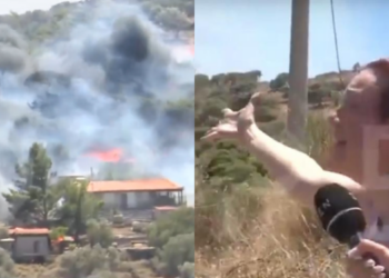 Με δάκρυα στα μάτια κάτοικος: «Η φωτιά μπήκε στο σπίτι, πού θα μείνουμε αύριο;»