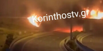 Alldaynews.gr Ανατροπή βυτιοφόρου στην Αθηνών-Κορίνθου, μαίνεται φωτιά – Κλειστή η Εθνική και στα δύο ρεύματα