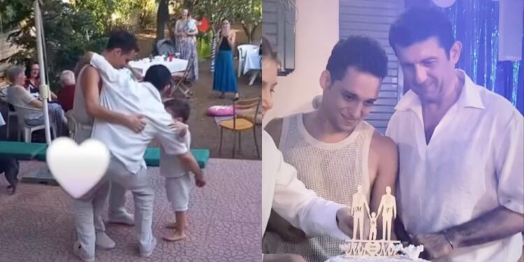 Μιχάλης Οικονόμου – Γιώργος Μακρής: Χόρεψαν αγκαλιά με τον γιο τους στο πάρτι του γάμου τους