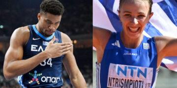 Alldaynews.gr Μόνο περηφάνια: Γιάννης Αντετοκούνμπο και Αντιγόνη Ντρισμπιώτη οι σημαιοφόροι της Ελλάδας στην τελετή έναρξης των Ολυμπιακών Αγώνων