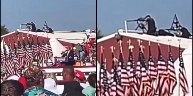 Alldaynews.gr Απόπειρα δολοφονίας Τραμπ: Η στιγμή που ο ελεύθερος σκοπευτής πυροβoλεί τον δράστη (video)