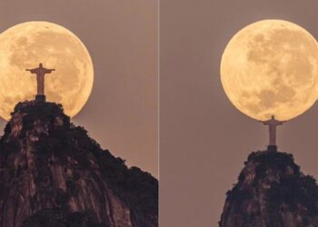 Το “κλικ” του αιώνα: Φωτογράφος περίμενε 3 χρόνια να πετύχει τον Ιησού στο Ρίο να «σηκώνει» στα χέρια το φεγγάρι