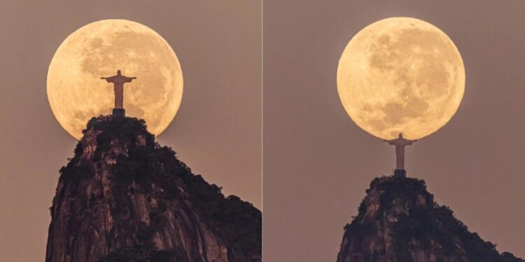 Alldaynews.gr Το “κλικ” του αιώνα: Φωτογράφος περίμενε 3 χρόνια να πετύχει τον Ιησού στο Ρίο να «σηκώνει» στα χέρια το φεγγάρι