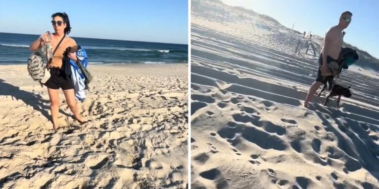 Alldaynews.gr Η στιγμή που έγκυος γυναίκα πιάνει στα πράσα τον σύζυγό της με μια άλλη στην παραλία