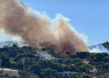 Alldaynews.gr Μεγάλη φωτιά τώρα στο Λαύριο: Σημαντική κινητοποίηση, εκκενώσεις κατασκηνώσεων