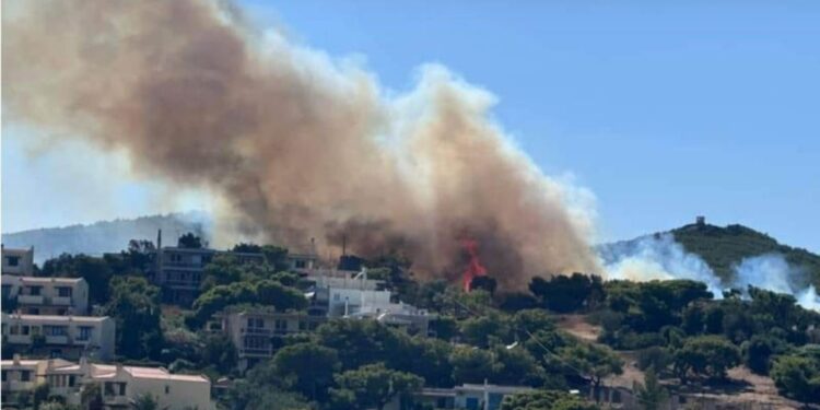 Alldaynews.gr Μεγάλη φωτιά τώρα στο Λαύριο: Σημαντική κινητοποίηση, εκκενώσεις κατασκηνώσεων