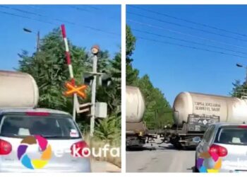 Τρένο περνά με ανεβασμένες μπάρες μπροστά από αυτοκίνητο με μωρό – Εξοργιστικές εικόνες από τη Θεσσαλονίκη