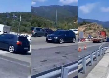 Βίντεο – σοκ από τα διόδια: Οδηγός κινείται ανάποδα και σπάει τις μπάρες