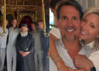 Παύλος – Μαρί Σαντάλ: Με τα 5 παιδιά τους στην Αμοργό! Επίσκεψη στην Παναγία Χοζοβιώτισσα