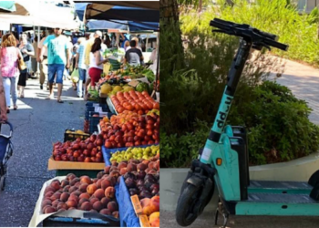 Ιερέας έπεσε με πατίνι πάνω σε πάγκο λαϊκής αγοράς στη Βουλιαγμένη