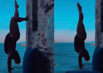 Διάσημη Ελληνίδα έκανε κατακόρυφο στη Σέριφο και τρέλανε τον αντρικό πληθυσμό της χώρας με την ευλυγισία της