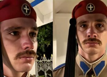 Συγκινεί δακρυσμένος εύζωνας την τελευταία ημέρα της υπηρεσίας του: «Σε ευχαριστούμε, μας έκανες υπερήφανους»