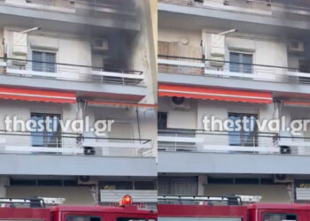 Φωτιά σε διαμέρισμα στη Θεσσαλονίκη – Στο νοσοκομείο με εγκαύματα ζευγάρι ηλικιωμένων (video)