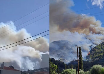 EKTAKTO TΩΡΑ – Μεγάλη φωτιά στην Ελλάδα – Εντολή εκκένωσης σε δύο χωριά