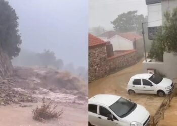 Κακοκαιρία: Τόνοι λάσπης & πλημμυρισμένοι δρόμοι και απεγκλωβισμός 2 ανθρώπων μετά τη δυνατή βροχή (video)