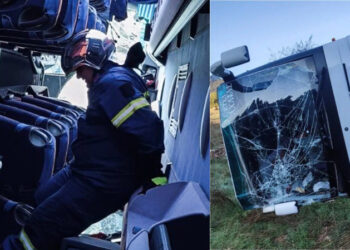 «Eσπασα με το πόδι το παρμπρίζ για να βγουν οι μαθητές» – Τι λέει ο οδηγός του ΚΤΕΛ που έπεσε στη χαράδρα