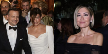 Ράνια Τζίμα: Με μαύρο off shoulder φόρεμα στον γάμο του Χάρη Δούκα – Έκλεψε τη λάμψη ακόμα και από τη νύφη