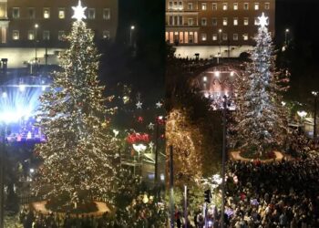 Alldaynews.gr Η Αθήνα «φόρεσε» τα γιορτινά της – Φωταγωγήθηκε το χριστουγεννιάτικο δέντρο στην πλατεία Συντάγματος