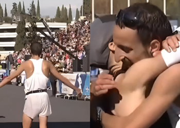 Alldaynews.gr Μαραθώνιος 2024: Η ξεχωριστή στιγμή που ο νικητής περίμενε στον τερματισμό να αγκαλιάσει τον δεύτερο