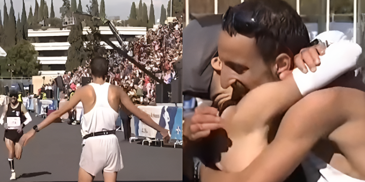 Alldaynews.gr Μαραθώνιος 2024: Η ξεχωριστή στιγμή που ο νικητής περίμενε στον τερματισμό να αγκαλιάσει τον δεύτερο