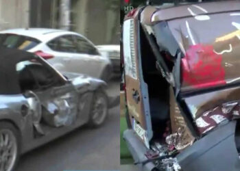 Alldaynews.gr ΕΚΤΑΚΤΟ: Λεωφορείο συγκρούστηκε με ΙΧ και έπεσε σε σταθμευμένα αυτοκίνητα – Ένας τραυματίας (video)