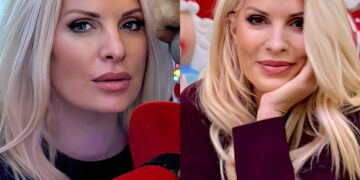 Ουρές για να δουν την Μενεγάκη – Πόζαρε μπροστά στο πιο διάσημο μαγαζί στο κέντρο της Αθήνας