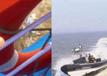 Η στιγμή που ταχύπλοο του ινδικού Πολεμικού Ναυτικού εμβολίζει πλοίο με τουρίστες σκοτώνοντας 13 ανθρώπους