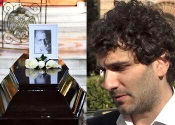 Κηδεία Κώστα Χαρδαβέλλα: «Λύγισε» ο γιος του, Κωνσταντίνος – «Ξέρω ότι είναι εκεί πάνω και μας βλέπει»