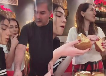 Δέσποινα Βανδή: Ο Βασίλης Μπισμπίκης έκοψε τη βασιλόπιτα του σπιτιού μαζί με την Μελίνα Νικολαΐδη