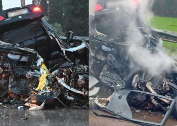 Καπελέτο: Σοκάρουν οι εικόνες από το τροχαίο στην Πατρών Πύργου – Σφοδρή σύγκρουση ΙΧ με λεωφορείο